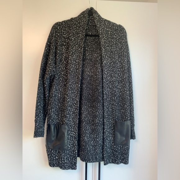 Dynamite Cardigan with Faux Leather Pockets - Picture 1 of 3